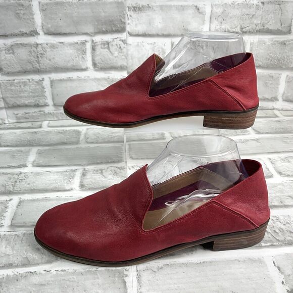 Lucky Brand Red Leather Loafers - Picture 4 of 12